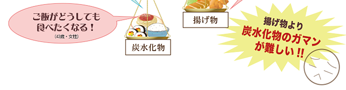 ご飯がどうしても食べたくなる。揚げ物より炭水化物のガマンが難しい！
